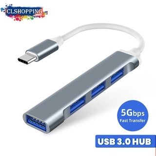 4 In 1 Hub Type-C To Usb 3.0 Hub อะแดปเตอร์เชื่อมต่อส่งสัญญาณความเร็วสูง 5Gbps Usb Type-C