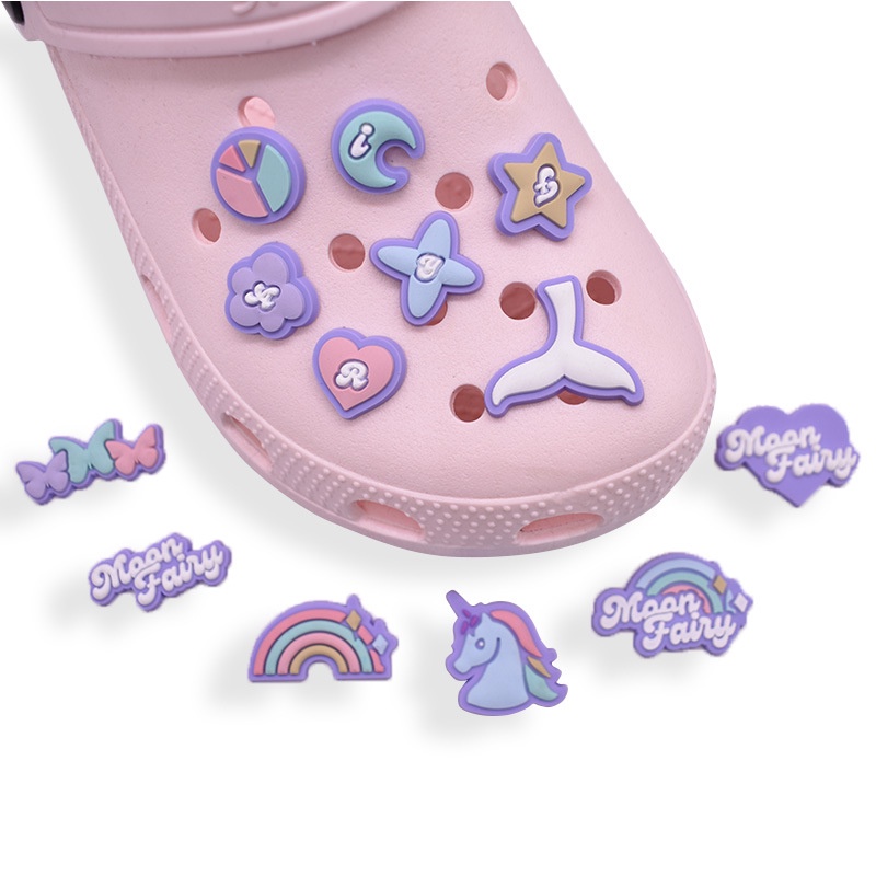 จี้รูปยูนิคอร์นน่ารัก-สีรุ้ง-อุปกรณ์เสริม-สําหรับตกแต่งรองเท้า-crocs