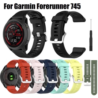 ภาพขนาดย่อของสินค้าสาย Garmin Forerunner 745 Strap อ่อนนุ่ม ซิลิโคน สายนาฬิกา Garmin 745 กีฬา Watch Band Sports Quick Release Replace Watchband Garmin FR745 Smart Watch Strap