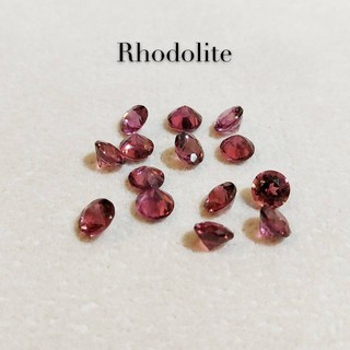 Bevel Jewel พลอย​สีชมพู​ (Rhodolite Garnet) ขนาด​ 4 มิล​