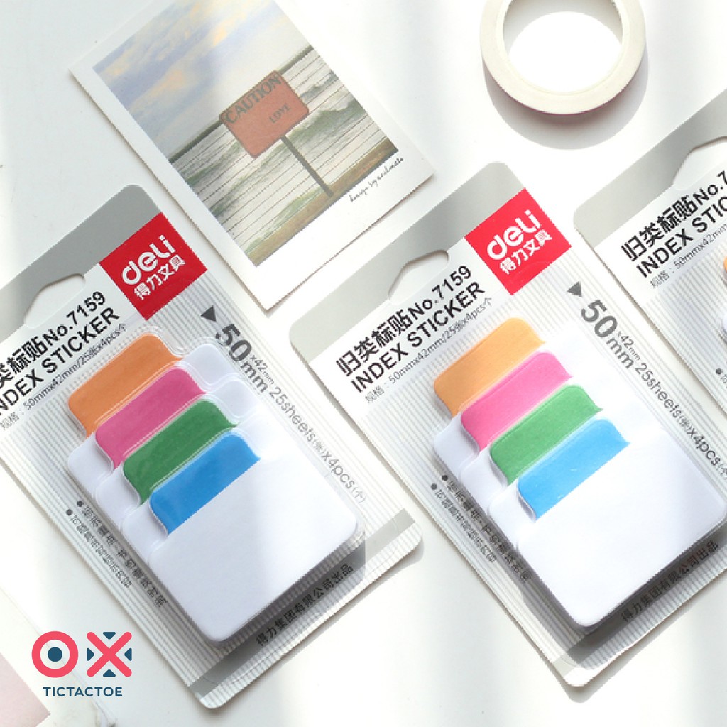 Post it - Index 4 - Sticky Note กระดาษโน้ตรวม 4 สี | Shopee Thailand