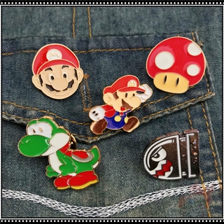 ★ Super Mario - Nintendo Games Brooches ★ 1Pc Mario / Toad / Yoshi Fashion Doodle Enamel Pins Backpack Button Badge Brooch