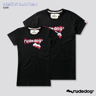 Rudedog เสื้อยืดแขนสั้นชาย/หญิง รุ่น Neon สีดำ (ราคาต่อตัว)