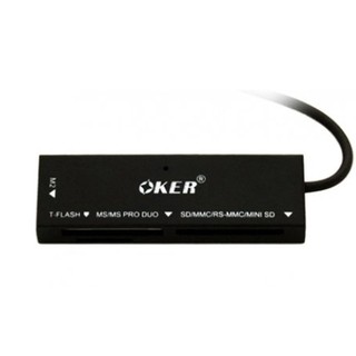 สินค้า OKER Card Reader USB 2.0 ตัวอ่านการ์ด C-09 (Black)#251