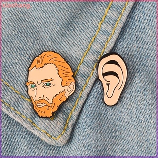 ภาพหน้าปกสินค้าเข็มกลัด รูปการ์ตูนศิลปิน Vincent Van Gogh and Ear Pins เหมาะกับของขวัญ สําหรับเพื่อน ที่เกี่ยวข้อง