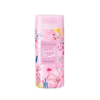 Cute press Sweet Musk Perfumed Talc คิวท์เพรส สวีท มัสค์ เพอร์ฟูม ทัลค์ 100 g. แป้งฝุ่นโรยตัว