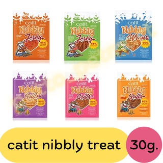 ภาพหน้าปกสินค้าCatit Nibbly treats  ขนมแมวไก่สไลค์ ขนาด 30 กรัม มีหลากรายรสชาติ (6รสชาติ) ที่เกี่ยวข้อง