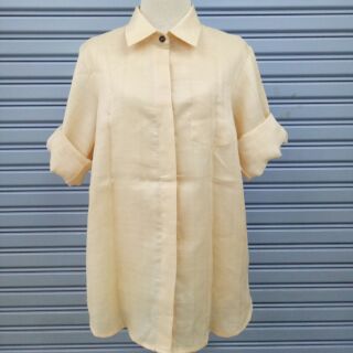 ( สอบถามก่อนสั่งสินค้า) เสื้อลินินปกเชิ้ตแขนสามส่วน เป็นซับซ้อนพาน่า อก 42 ถึง 44 นิ้ว เป็นผ้าลินินใส่สบายไม่ร้อน