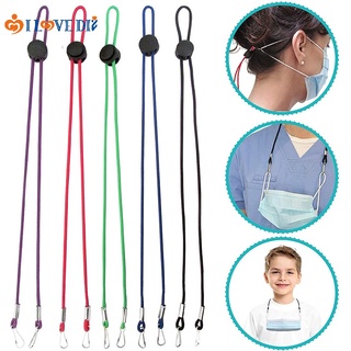 Multicolor Windproof Hanging Strap For Bucket Hat/ Adjustable Disposable Mask​ Anti-lost Rope/ Face Mask Extender Lanyard