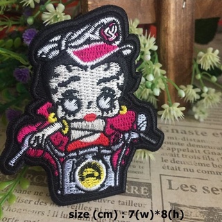 Betty Boop การ์ตูน ตัวรีดติดเสื้อ อาร์มรีด อาร์มปัก ตกแต่งเสื้อผ้า หมวก กระเป๋า แจ๊คเก็ตยีนส์ Movie Embroidered Iron ...