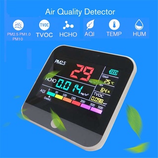 ⚡️เครื่องมือวัด⚡️ AQI Detector PM2.5/HCHO/TVOC Gas Tester Air Quality Monitor Home Smog Meter