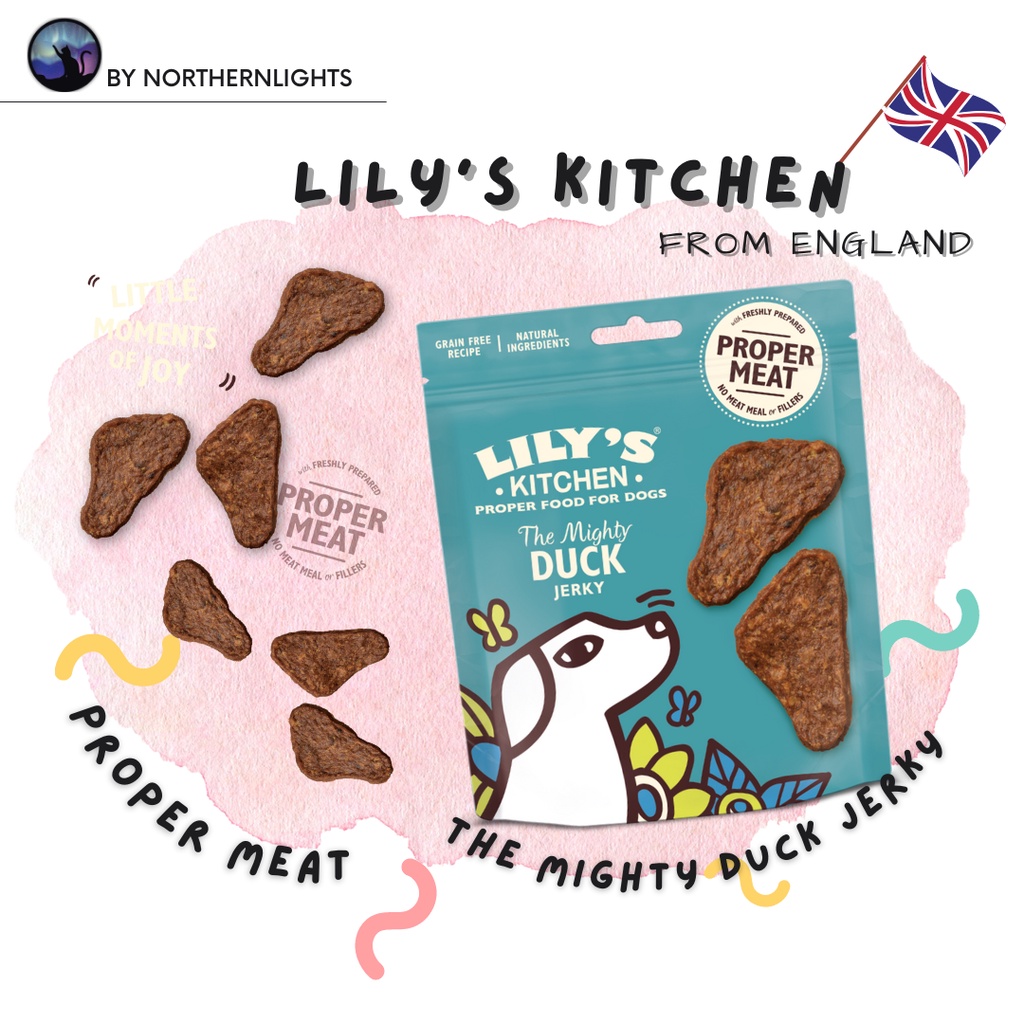 Lily's Kitchen ขนมสำหรับสุนัข The Mighty Duck Mini Jerky Shopee Thailand