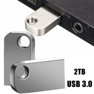 Bbyes แฟลชไดรฟ์ USB 3.0 2TB โลหะ ขนาดเล็กพิเศษ