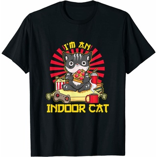 เสื้อยืด พิมพ์ลายการ์ตูนอนิเมะแมว Unseix Introvert Cat Lover สไตล์ญี่ปุ่น DiyS-5XL