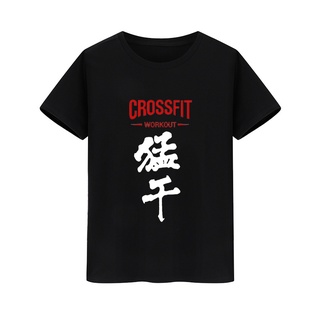 ผ้าฝ้าย 100%เสื้อยืดแขนสั้นลําลอง ผ้าฝ้าย พิมพ์ลาย Crossfit แฟชั่นฤดูร้อน สําหรับผู้ชาย และผู้หญิงS-3XL