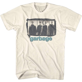 เสื้อยืดโอเวอร์ไซส์เสื้อยืดแขนสั้น พิมพ์ลายกราฟฟิคโลโก้วง Garbage สไตล์อเมริกัน คลาสสิก สําหรับผู้ใหญ่S-3XL