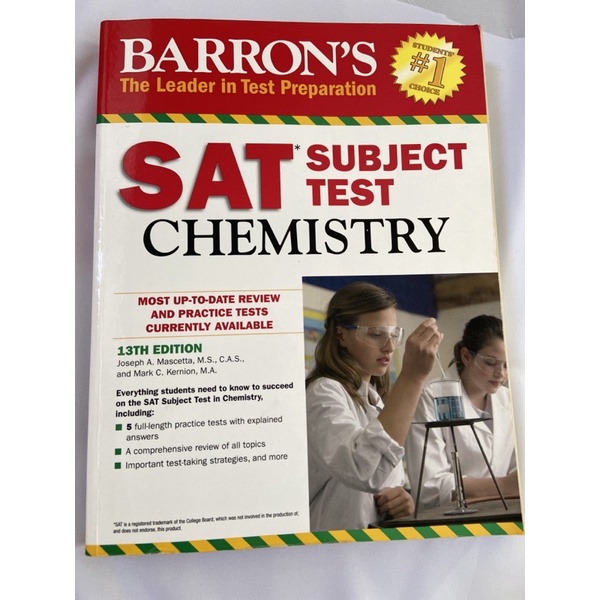 หนังสือ Barron’s SAT Subject: Chemistry | Shopee Thailand