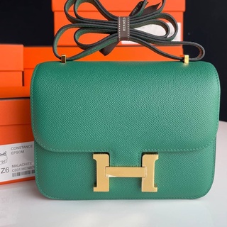 HERMES  CONSTANCE 18 EPSOM  MALACHITE COLOR GOLD buck STAMP Z แสตมป์ปีใหม่