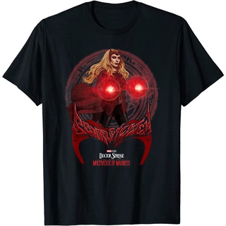เสื้อยืด พิมพ์ลายโปสเตอร์ Marvel Doctor Strange 2 Scarlet Witch ทรงเรขาคณิตcartoon