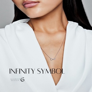 GLAMOR✨INFINITY SYMBOL รักกันไม่มีวันสิ้นสุด สร้อยเงินแท้ สร้อยคอตัวอักษร สร้อยคอแฟชั่น จี้สร้อยคอเงิน สร้อยคอทองคำขาว