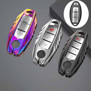 สินค้า For Nissan Almera Sylphy Teana X-Trail Grand Livina Keyless Remote Zinc Alloy+TPU Protection Car Key Cover Casing