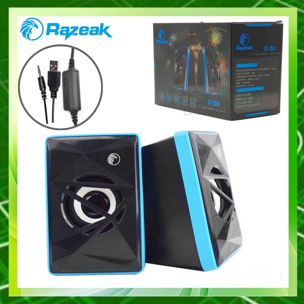 razeak-ลำโพง-multimedia-speaker-2-0-รุ่น-sp-2041