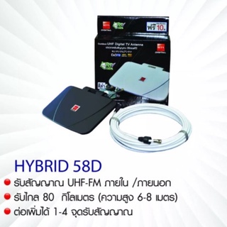 BETA เสาอากาศดิจิตอลทีวี UHF พร้อมสาย RG-6/u 15 เมตร รุ่น Hybrid 58D (สีดำ)