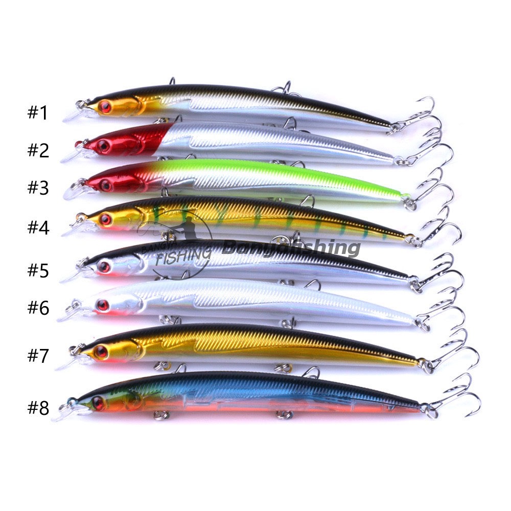 มินนาว-minnow-13cm-13g-ตกชายฝั่ง-เหยื่อแคส-ตกปลาทะเล-แคสอินทรี-กระมง-ชะโด-เก๋า-เหยื่อตกปลา-อุปกรณ์ตกปลา