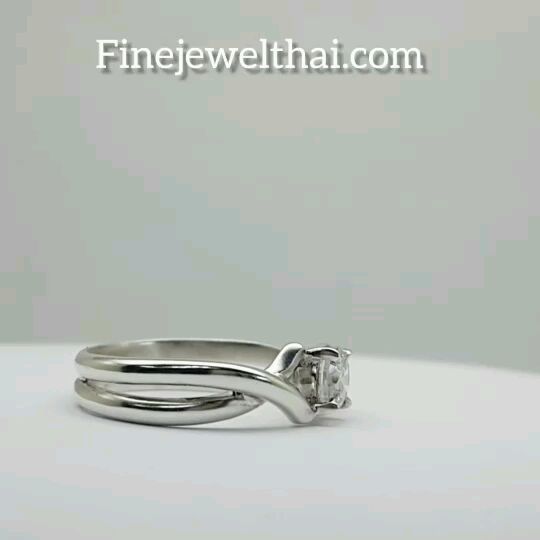 finejewelthai-แหวนเพชรcz-แหวนเงินแท้-แหวนหมั้น-แหวนแต่งงาน-diamond-cz-silver-ring-r1040cz