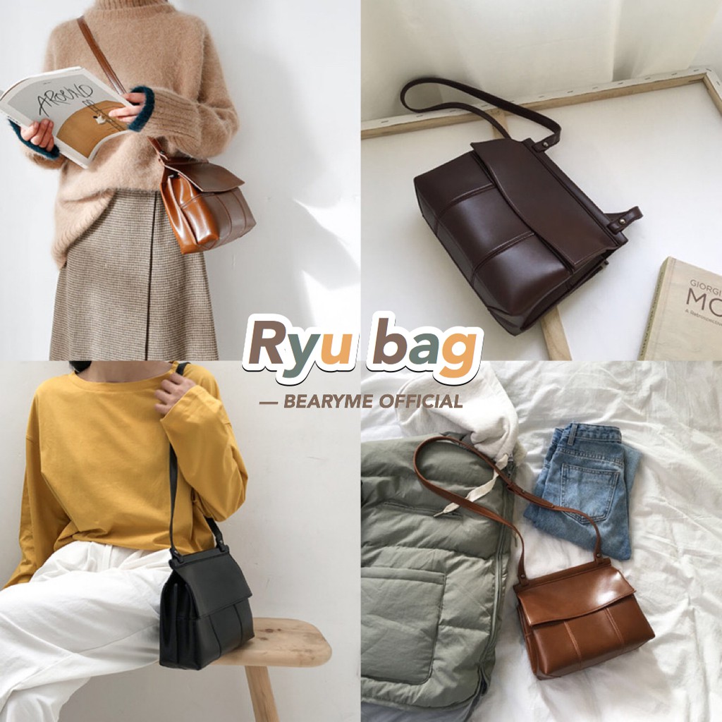 ryu-bag-กระเป่าสะพายหนังใบใหญ่-ใส่ไปทำงานหรือไปเรียนได้