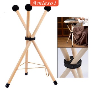 Solid Wood Drum Holder Tripod Foldable Drum Stand Stable for Triangular Drum