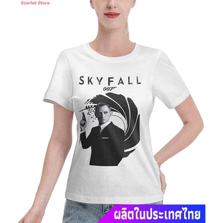 Scarlet Store เสื้อยืดเจมส์บอนด์เสื้อยืดยอดนิยม James Bond 007 T-Shirt Novelty Cotton Summer Clothes For Women James Bon