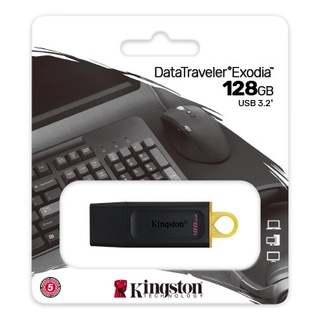 สินค้า Kingston Flash Drive DataTraveler Exodia USB 3.2 128GB รับประกัน 5 ปี รุ่น DTX/128