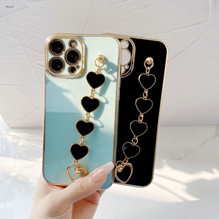 Compatible With Samsung Galaxy A10 A10S A52 A52S A22 A02 A02S M02 A20S A20 A30 A30S A50 A50S 4G 5G เคสซัมซุง สำหรับ Case Black Love Heart Bracelet เคส เคสโทรศัพท์ เคสมือถือ