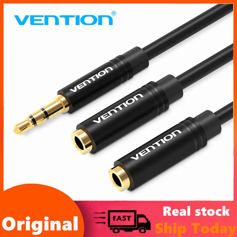 vention-3-5-mm-audio-splitter-cable-jack-3-5-มม-male-to-2-female-splitter-อะแดปเตอร์