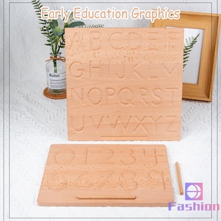 Educational Toys Wooden Groove Calligraphy Board Early Education Numbers Letters Cognitive Geometry Teaching Aids