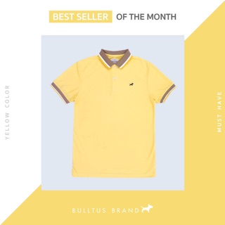 เสื้อโปโล Bulltus สีเหลืองอ่อน (มีบริการเก็นเงินปลายทาง)