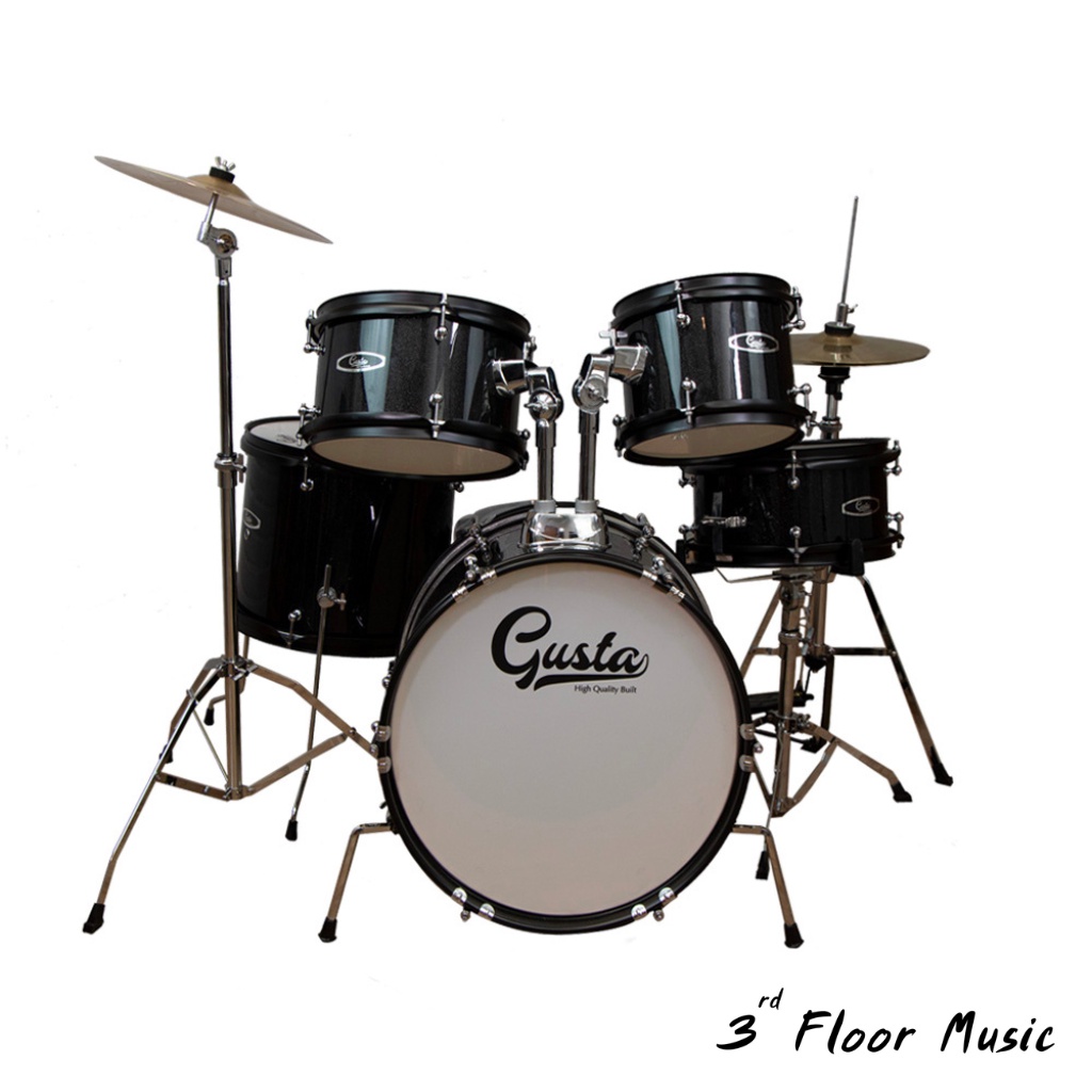 gusta-first-กลองชุด-acoustic-drums-แถมฟรี-เก้าอี้-ไม้กลอง-จากร้าน-3rd-floor-music
