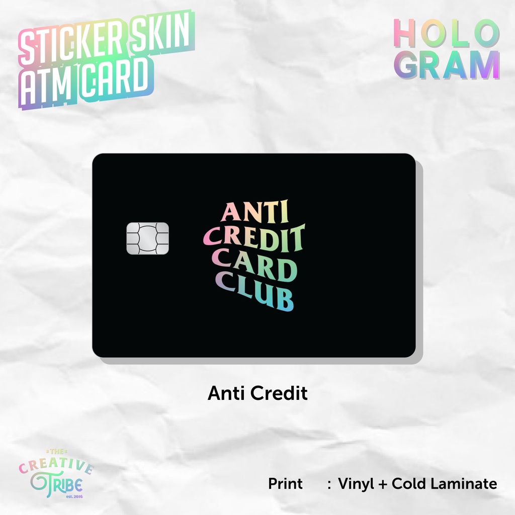 HOLOGRAM Anti Credit Card Club Skin Card Sticker - Vinyl ATM Debit ...
