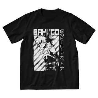 เสื้อยืดผ้าฝ้ายพิมพ์ลาย ผู้ชาย &amp;#39; s Boku No Hero Academia เสื้อยืด ผ้าฝ้าย แขนสั้น พิมพ์ลายการ์ตูนญี่ปุ่น Katsuki Bak