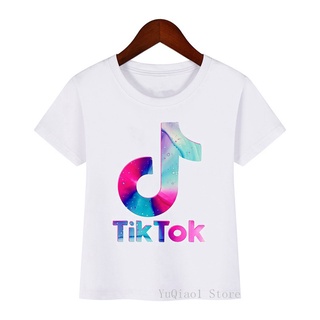 เสื้อยืดเด็กผช - เสื้อยืดทิ๊ก tok จดหมายยอดนิยม tiktok พิมพ์เด็กทารกเสื้อยืดสาวน่ารักด้านบนฤดูร้อน