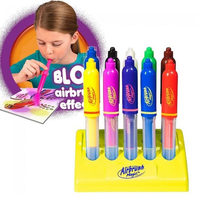 ชุดปากกาพ่นสี-airbrush-magic-pens-แบบ10สี-พร้อมอุปกรณ์-รุ่น-airbrush-magic-pens-12jul-j1