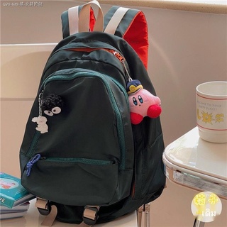 กระเป๋าเป้เดินทาง  ✢Ins ญี่ปุ่นย้อนยุคลมมืดความจุขนาดใหญ่กระเป๋าเป้สะพายหลังนักเรียนมัธยมต้นกระเป๋านักเรียนหญิงเกาหลีรุ่