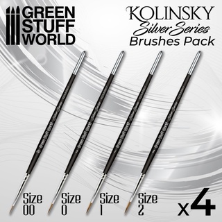 พู่กัน พู่กันสีน้ำขนสัตว์ SILVER SERIES Kolinsky Brush Set