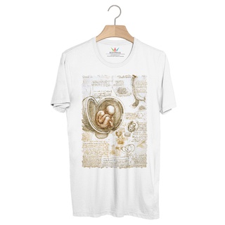 BP837 เสื้อยืด Leonardo da Vinci : Studies of the Fetus in the Womb