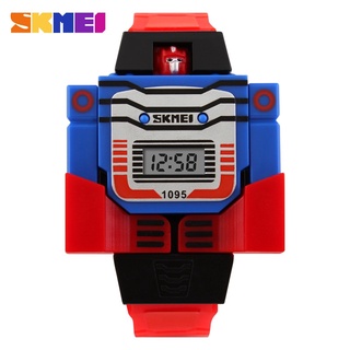 SKMEI Kids Watches LED Digital Children Cartoon Sports Watches Robot Transformation Toys Boys Wristwatches montre enfant
