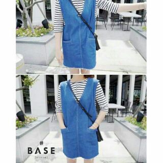 Denim Pinafore เดรสยีนส์สั้น