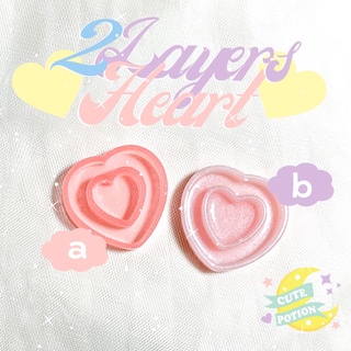 💖พร้อมส่ง‼️แม่พิมพ์เรซิ่น แม่พิมพ์เรซิ่นหัวใจ2 layers heart shaker mold