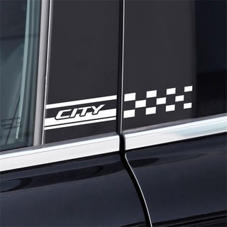สติกเกอร์ ไวนิล สำหรับติดตกแต่งกระจก และตัวรถยนต์ Honda City 2014-2020 2 ชิ้น