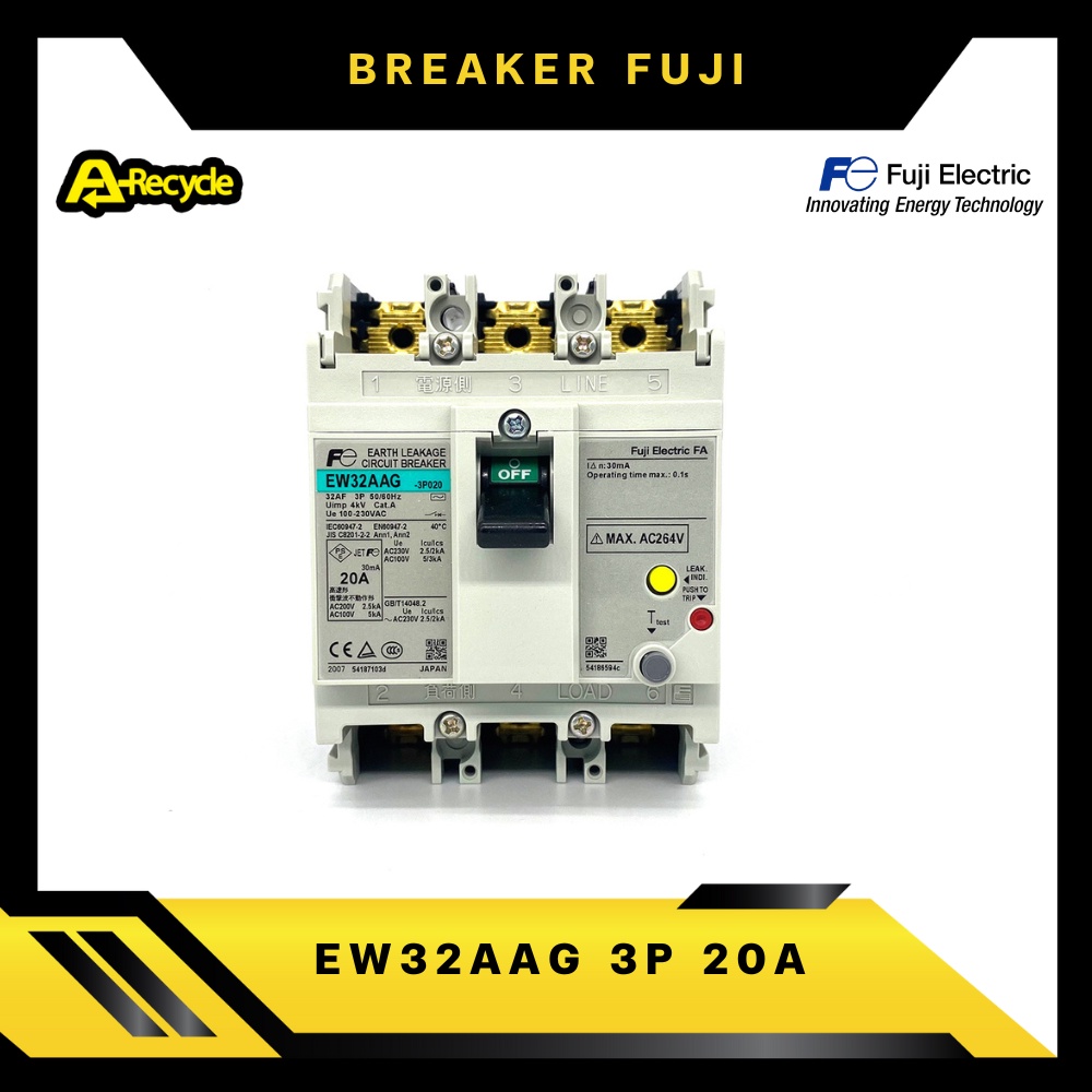 EW32AAG 3P30AT 30ma ブレーカー（FA機器ドットコム / EW32AAG-3P030 
